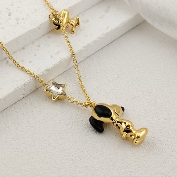 Coach Gold Snoopy Necklace with Star Charm - Picture 7 of 7